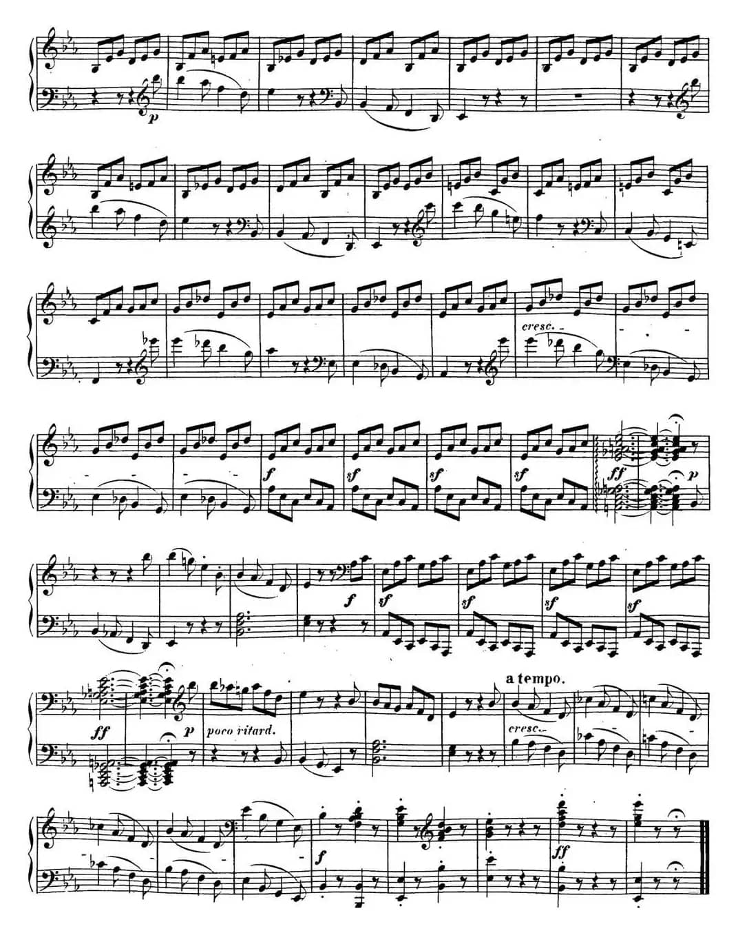 贝多芬钢琴奏鸣曲18 狩猎 降E大调 Op.31 No.3 E-flat major