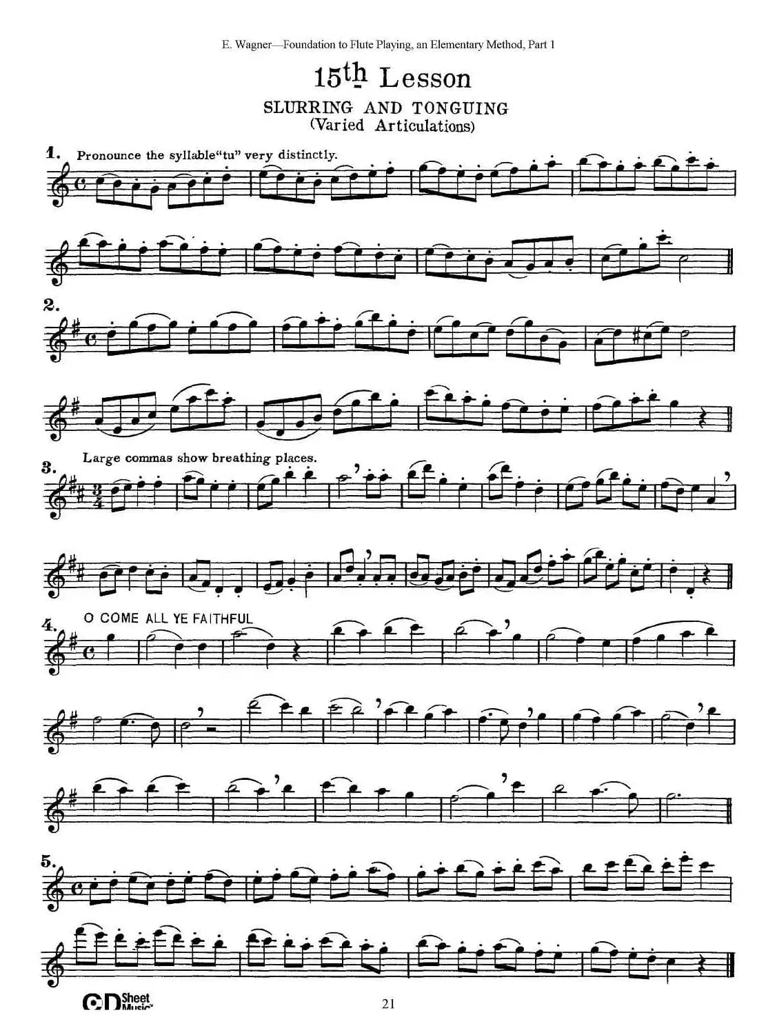 长笛演奏基础教程练习（11—20）