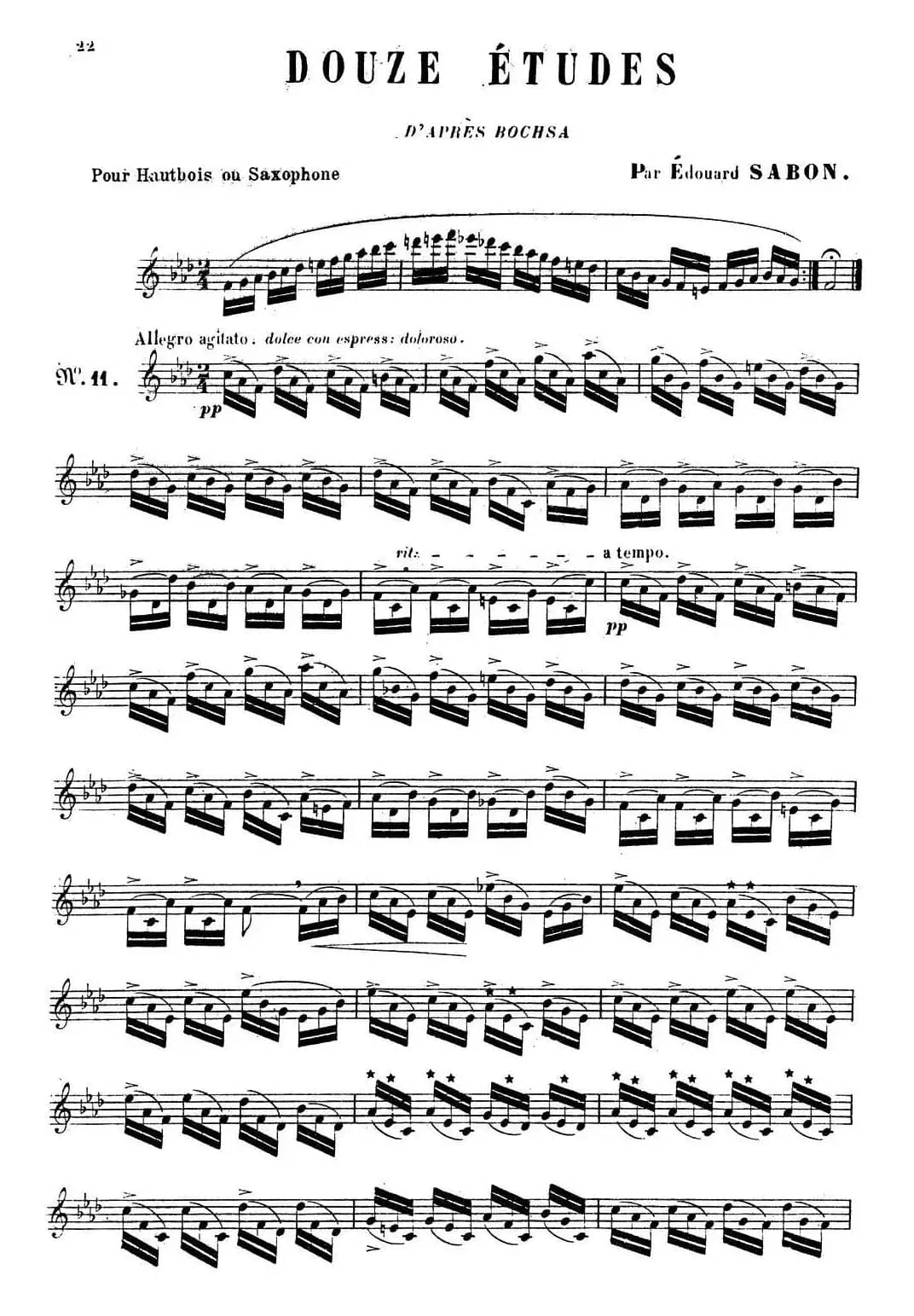 E.Sabon-12首练习曲（11）