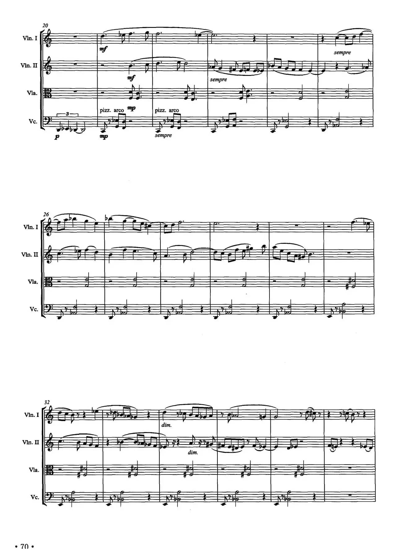 春寒·Ⅲ（弦乐四重奏）