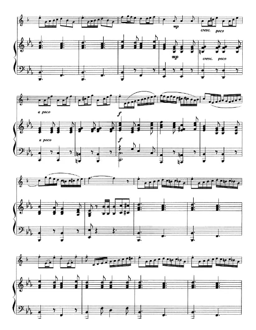 变奏曲（意大利民歌主题、小号+钢琴伴奏）