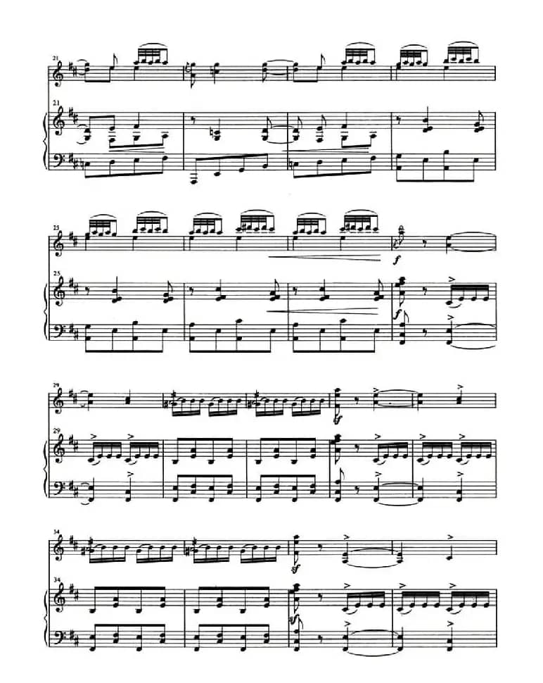 秋收舞曲（小提琴+钢琴伴奏）