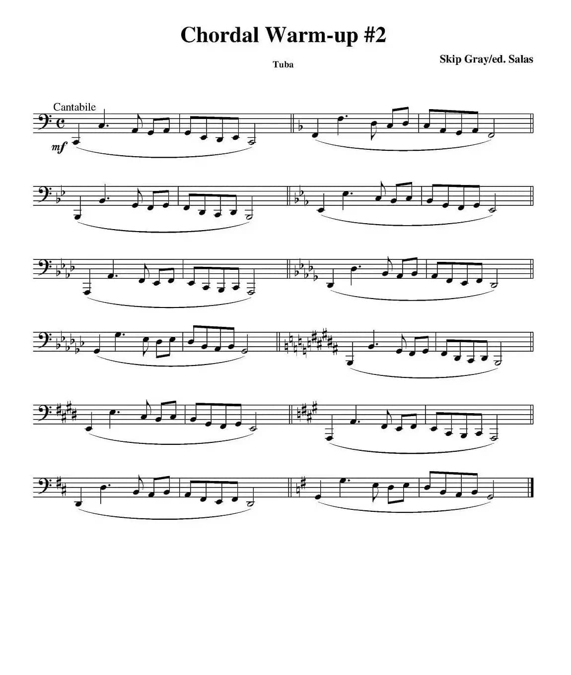 Chordal Warm-up  - Tuba（大号练习教材选曲）