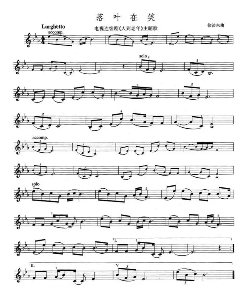 落叶在笑（电视剧《人到老年》主题歌）