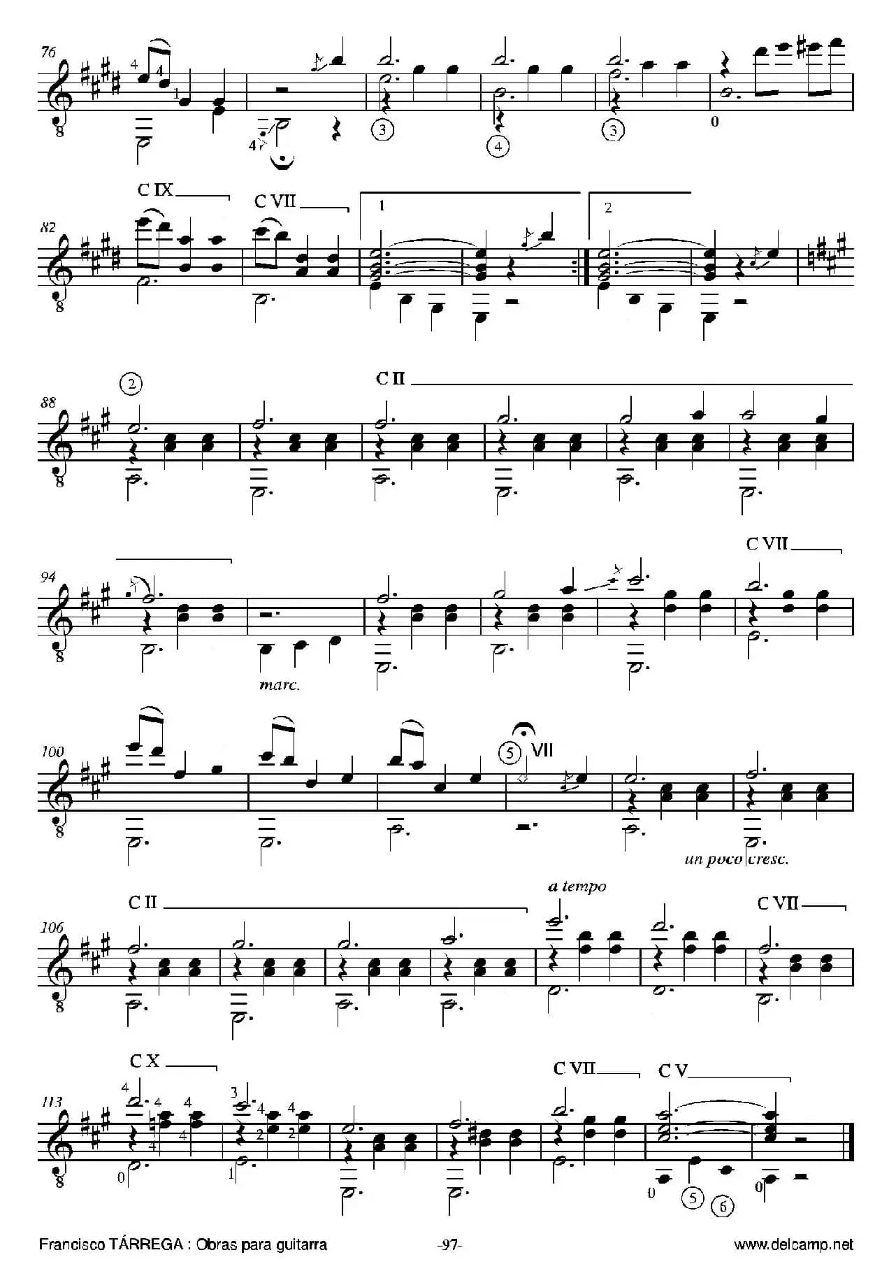 《塔雷加作品全集》第6部分（古典吉他）