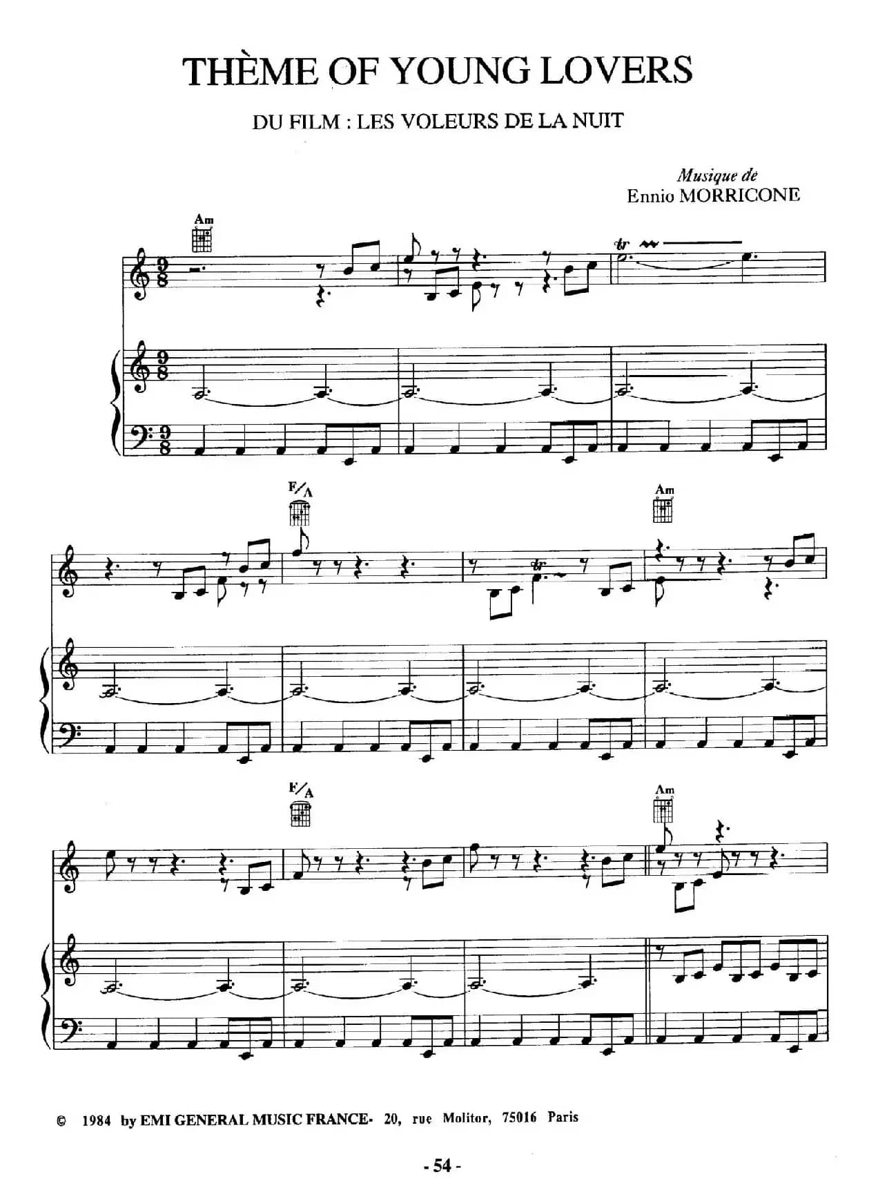 电影配乐大师莫瑞康最佳20首钢琴谱（Best of Ennio Morricone·16）