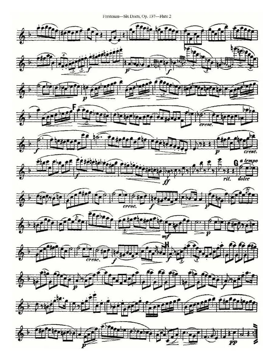 Six Duets, Op.137 之三（二重奏 六首作品 137号）