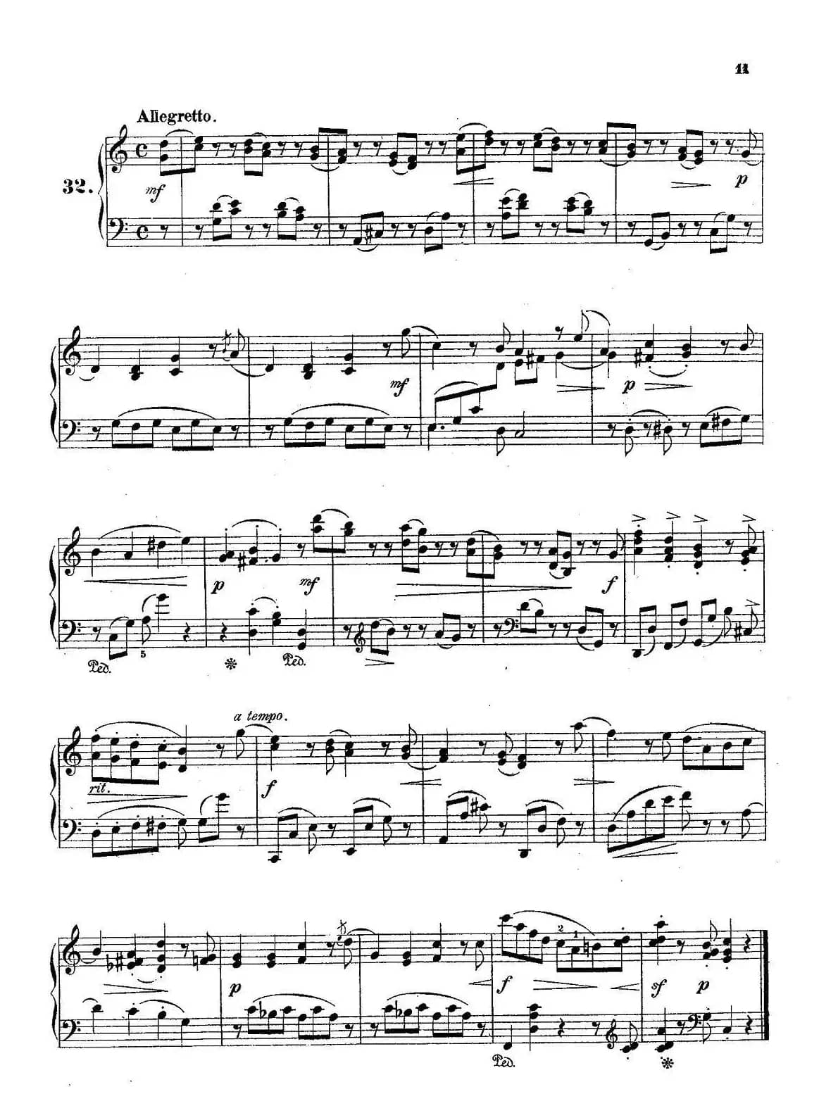 36 Etudes Rhythmiques et Melodiques Op.105（36首节奏与旋律练习曲 31—36）