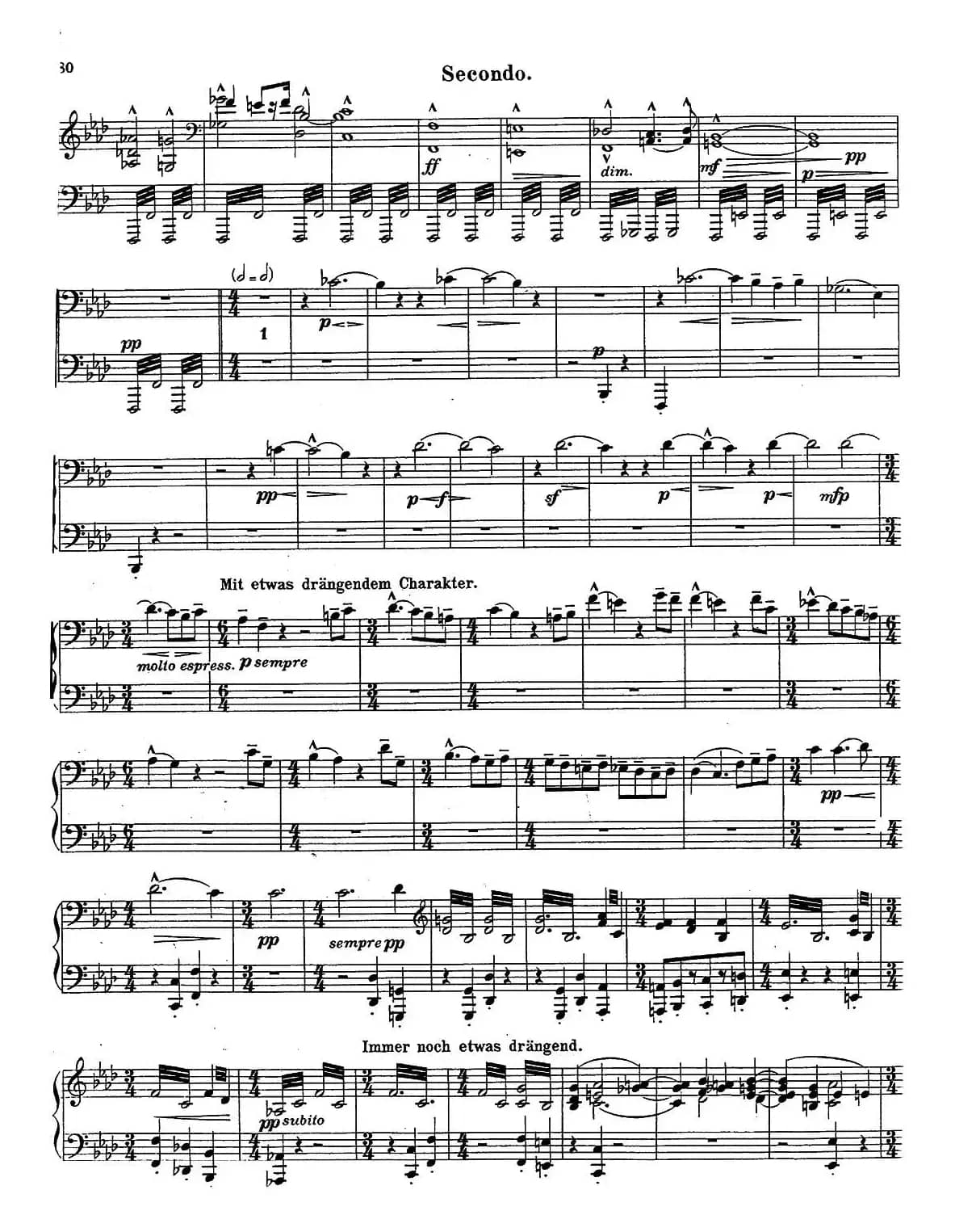 c小调第二交响曲“复活”（Ⅴ）（改编四手联弹版）