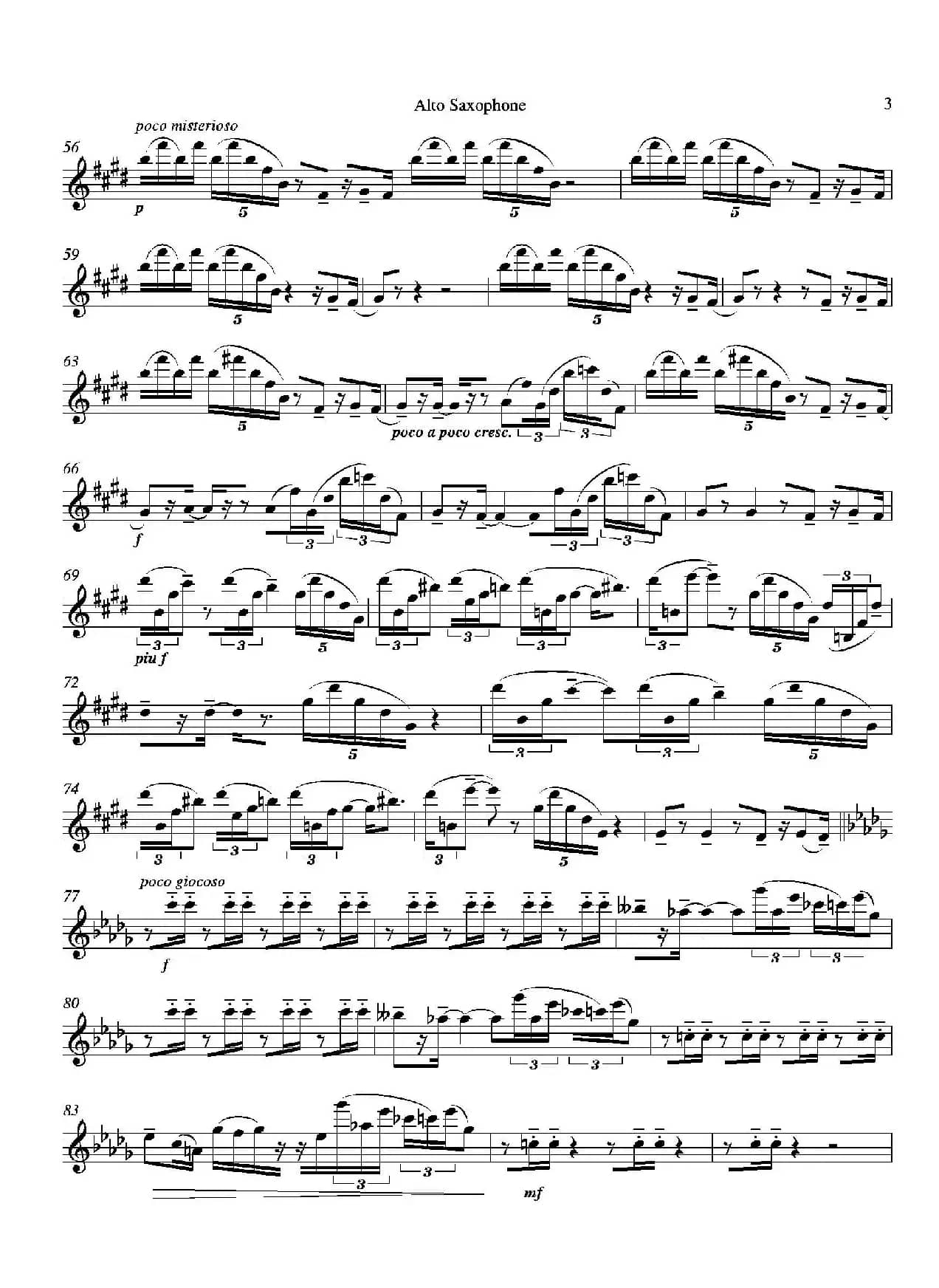 Tango （四重奏中音萨克斯分谱）