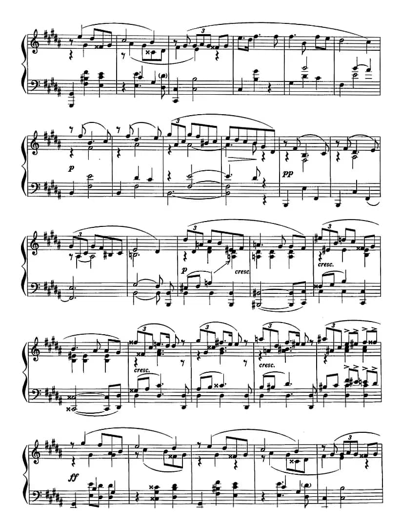 现代钢琴曲：24、玛祖卡（Op.25，No.4）