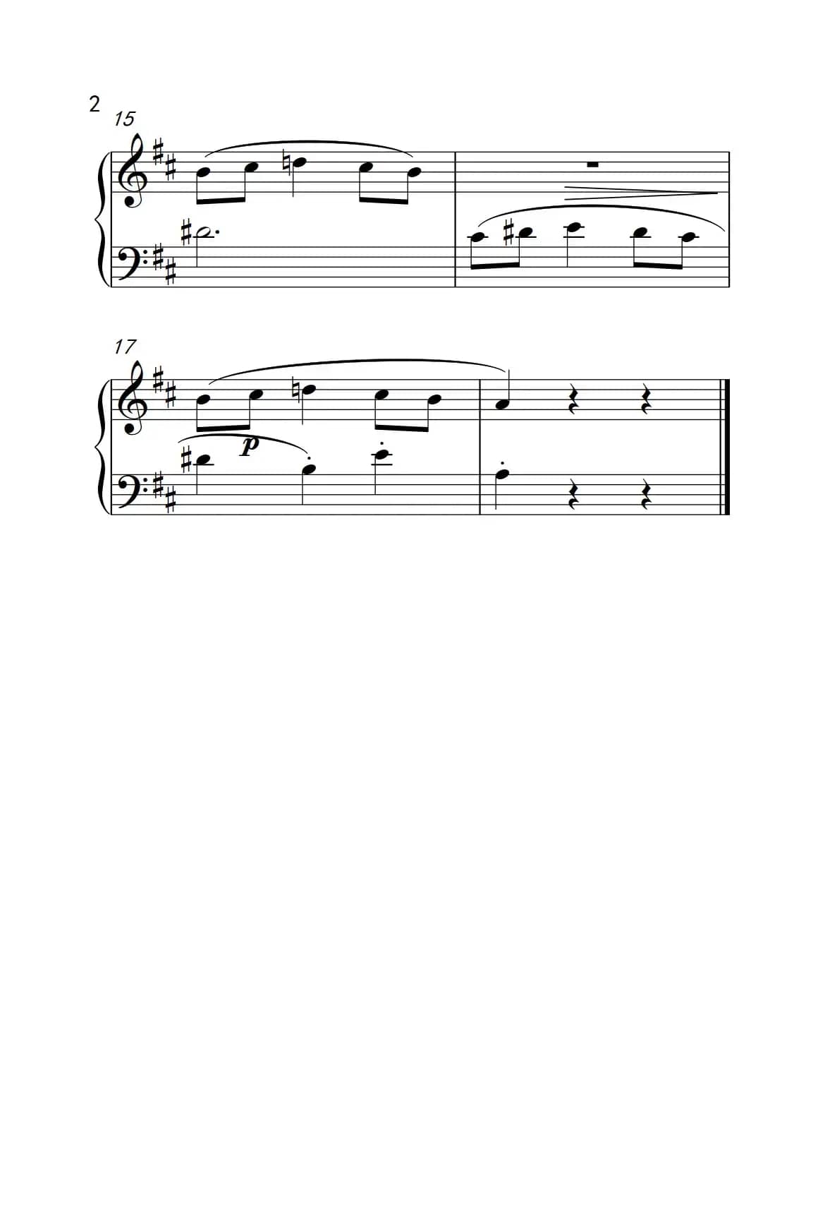 小步舞曲（巴托克 小宇宙 钢琴教程 2）