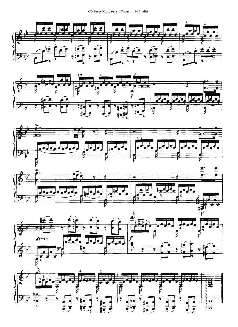 Cramer - 84 exercices（61—65）（克拉莫84首钢琴练习曲）