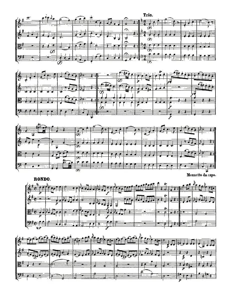 Quartet No. 1 in G Major, K. 80 （G大调第一弦乐四重奏）