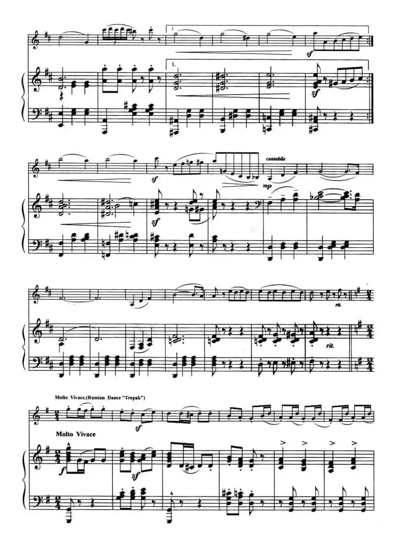 “胡桃夹子”选曲（钢琴伴奏谱）