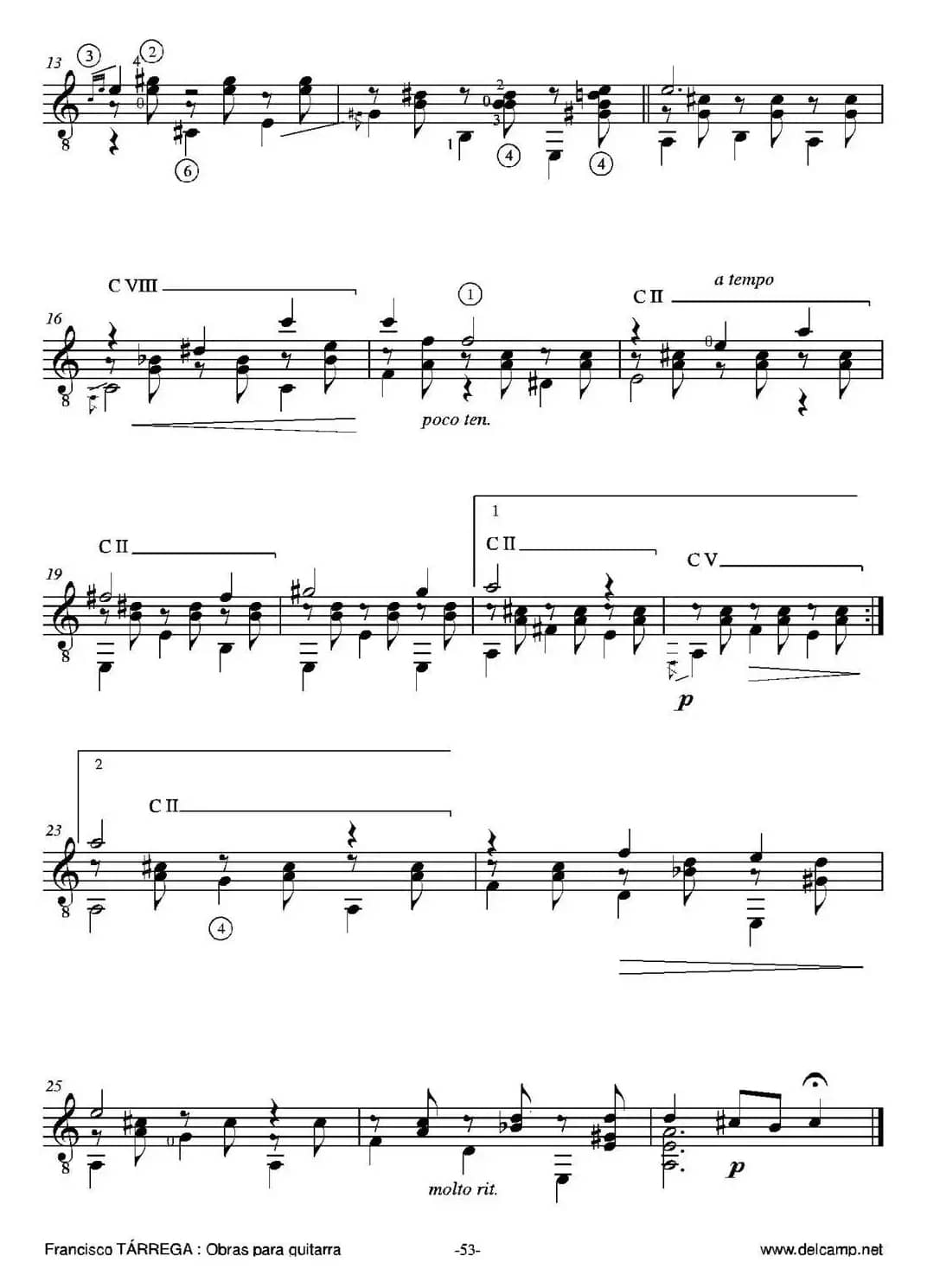 PRELUDIO NUMERO 2(A mi queridisimo discipulo Miguel Llobet)（古典吉他）