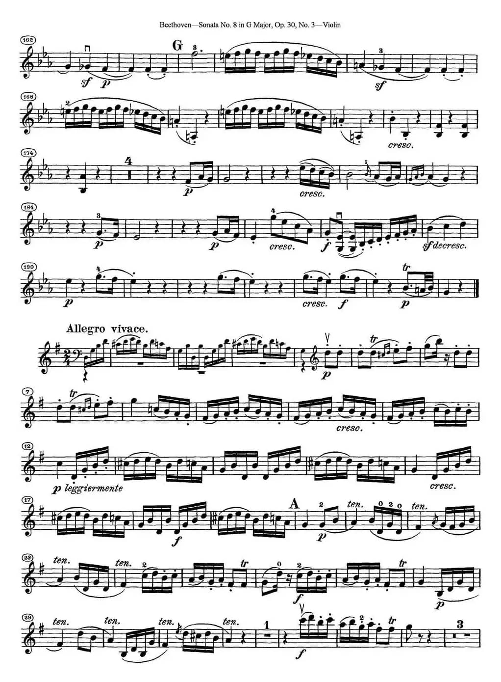 Violin Sonata No.8 in G Major Op.30 No.3
