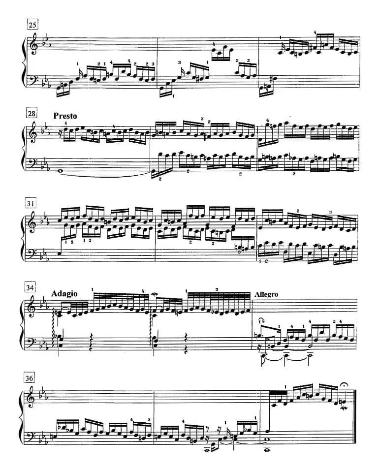 钢琴教程第七级 复调曲（前奏曲与赋格 《平均律》Ⅰ No.2）