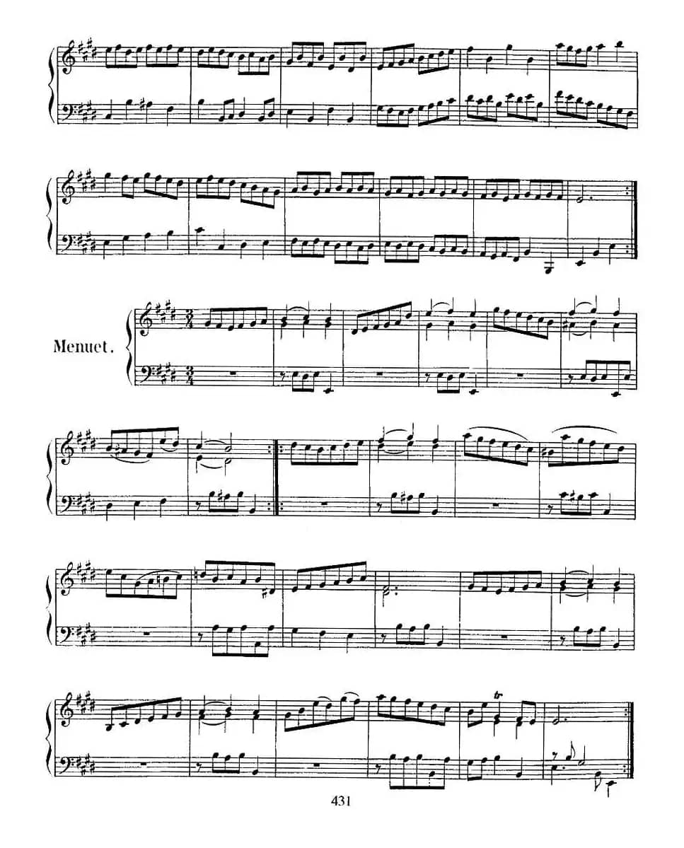 法国组曲之六：E大调 