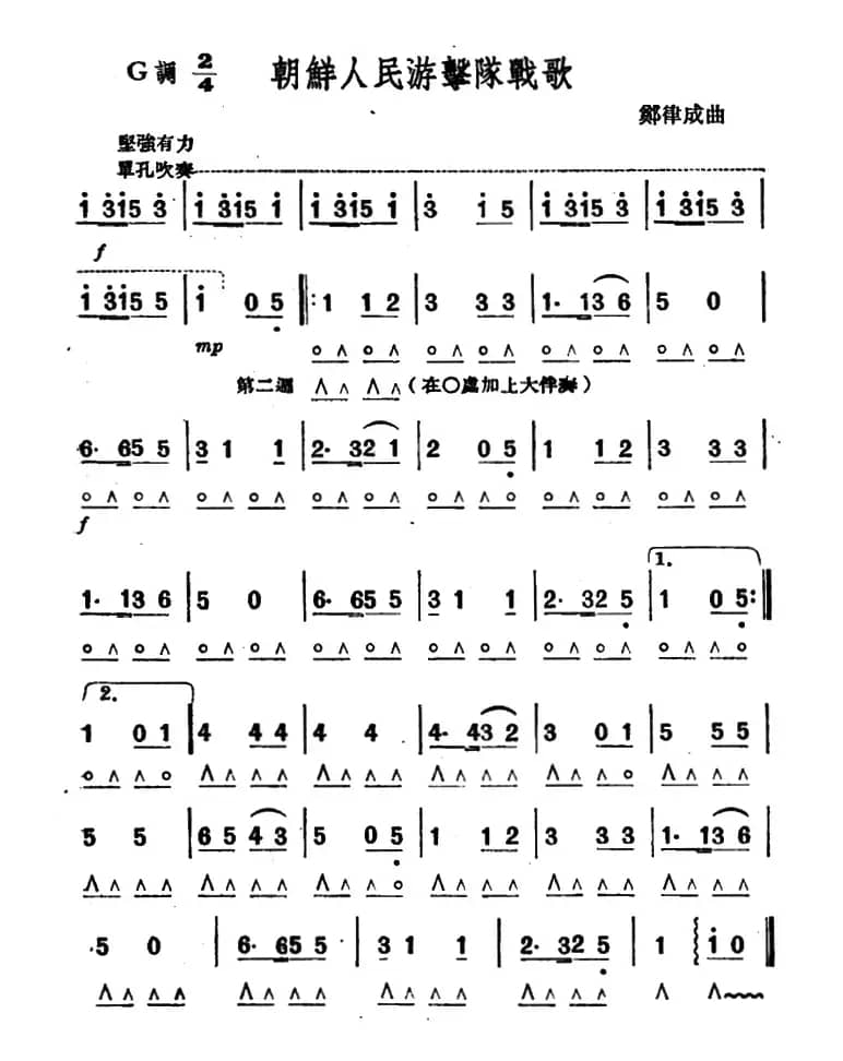 朝鲜人民游击队战歌