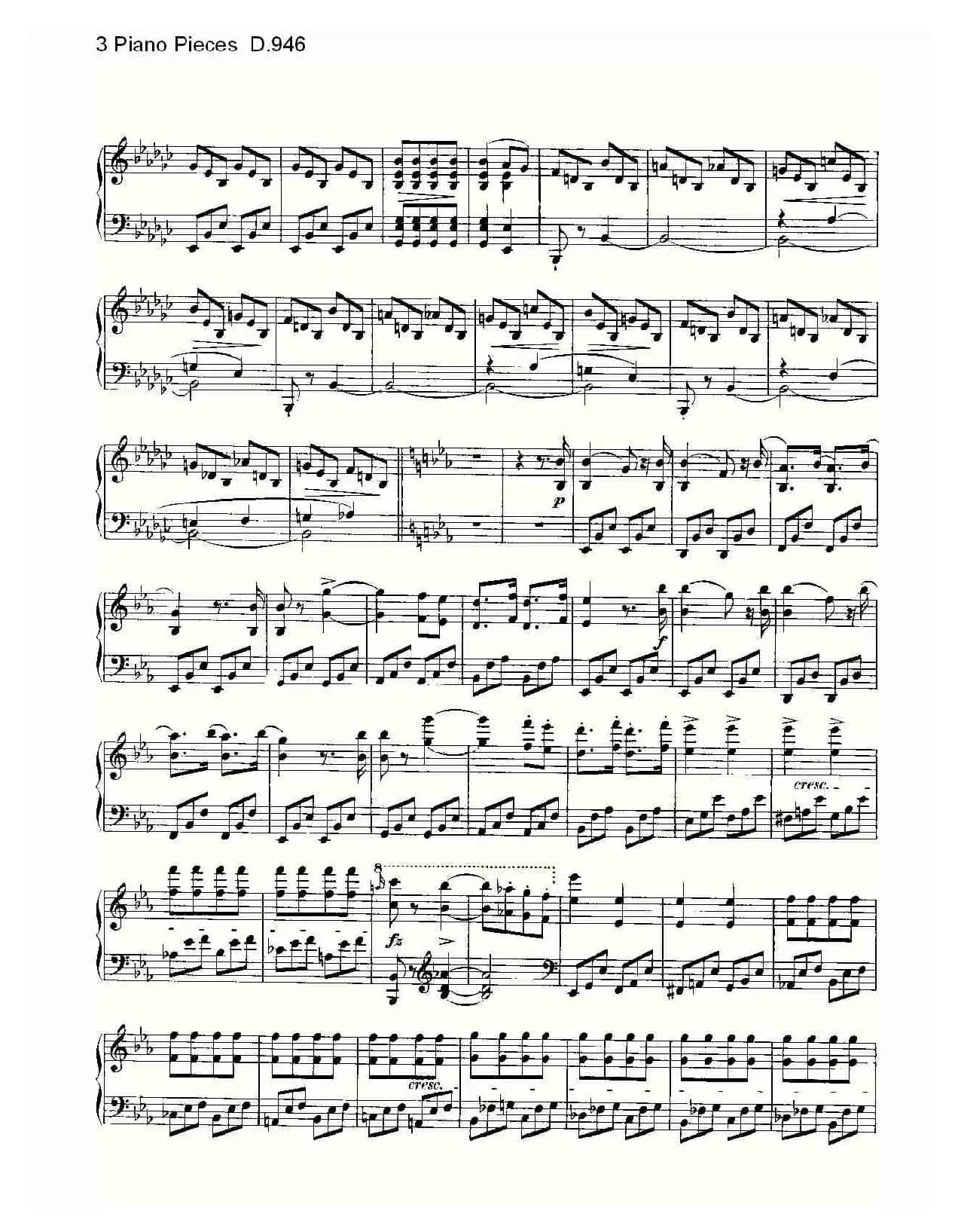 3 Piano Pieces D.946（钢琴三联奏D.946）
