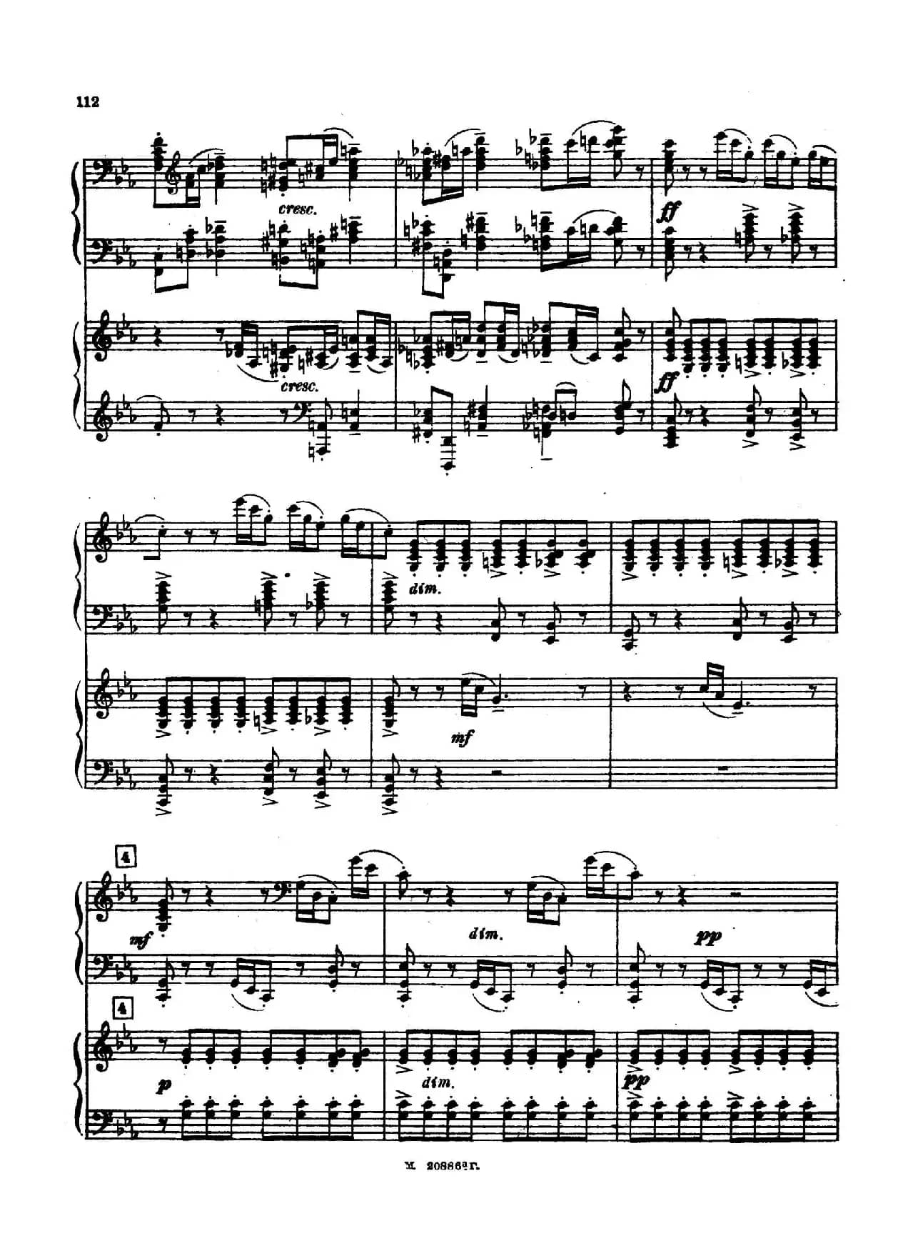 交响舞曲 Symphonic Dance Op.45（双钢琴）