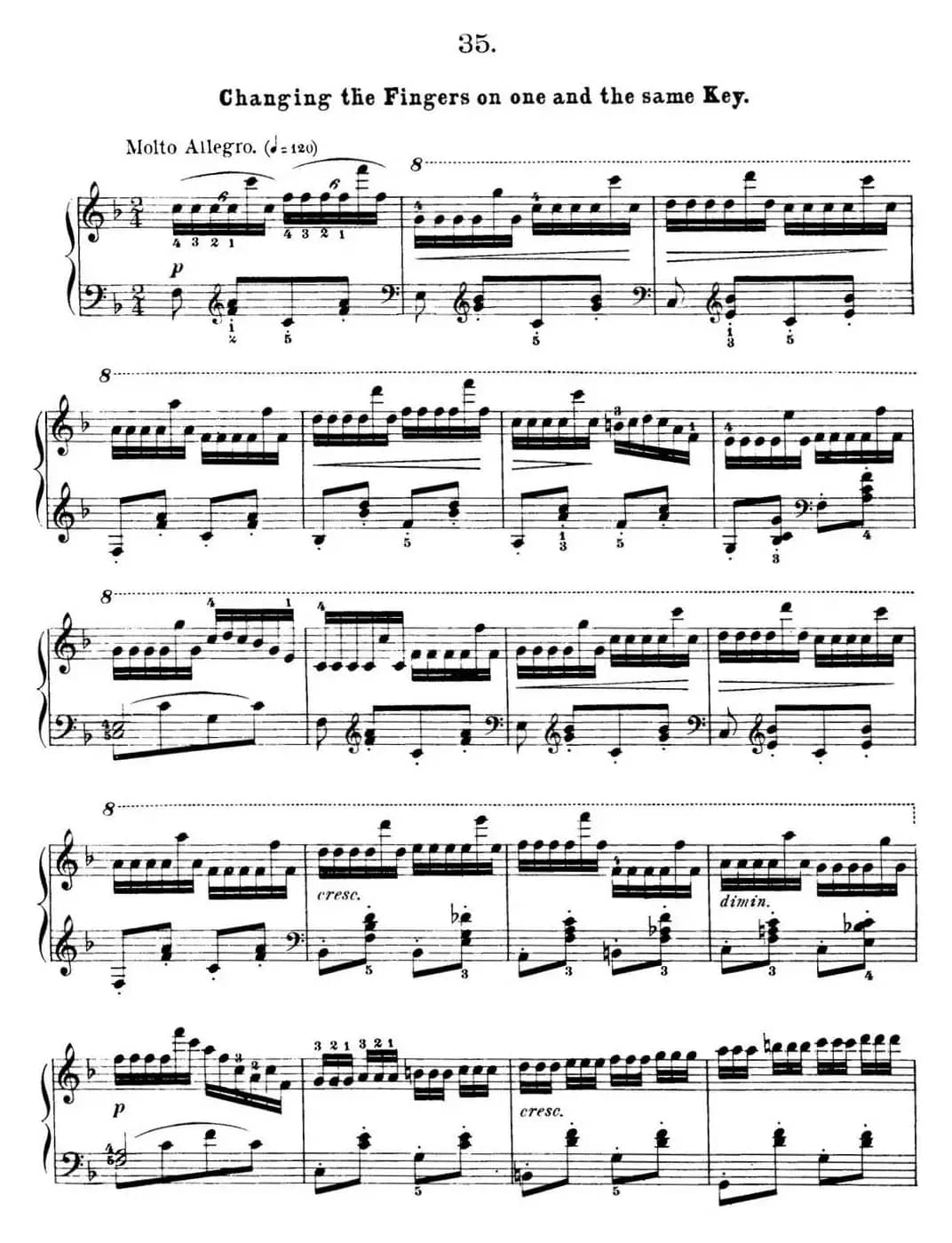 50首车尔尼Op.740钢琴手指灵巧技术练习曲（NO.35）