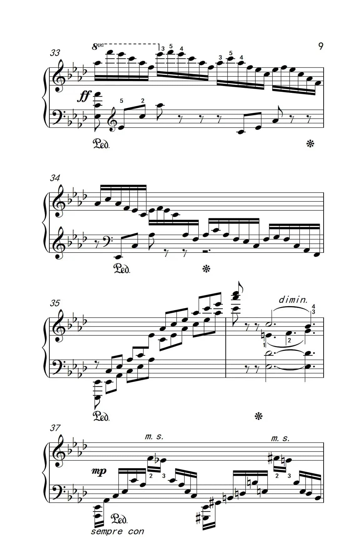 莫什科夫斯基 钢琴练习曲（第十一首）