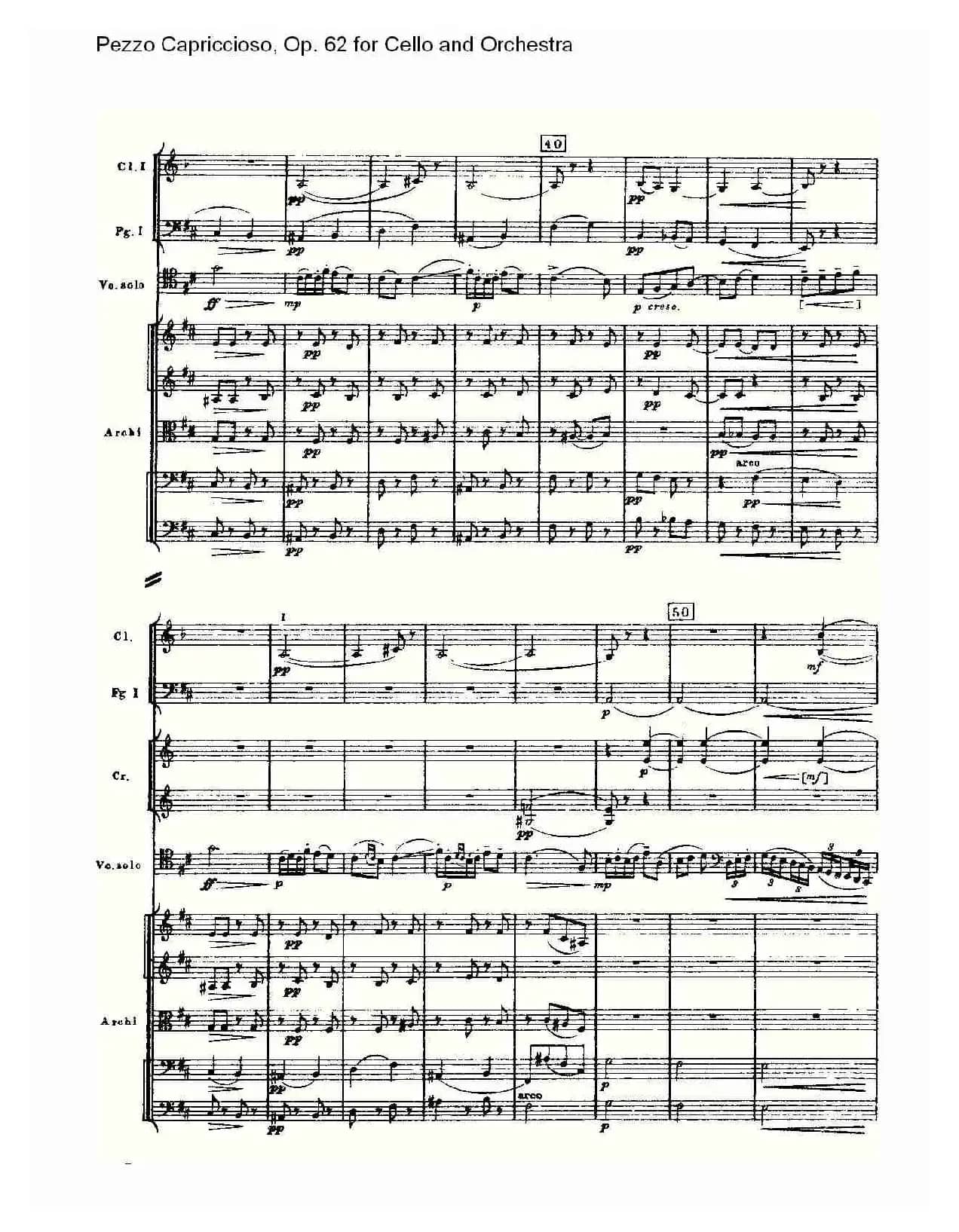 Pezzo Capriccioso, Op.62（大提琴与管弦乐）