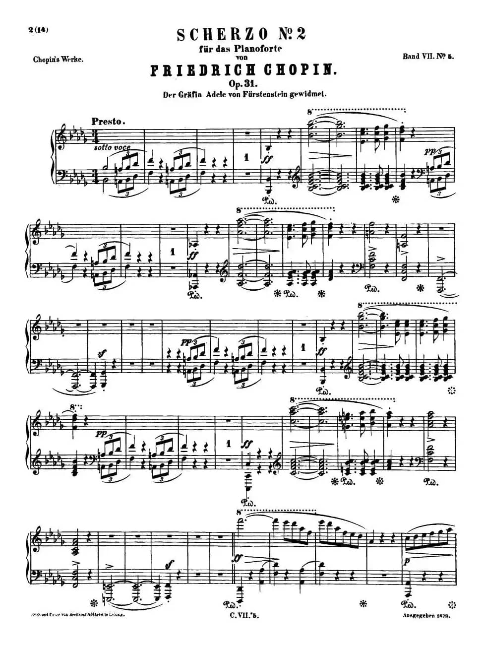 降b小调钢琴谐谑曲Op.31（第二号）