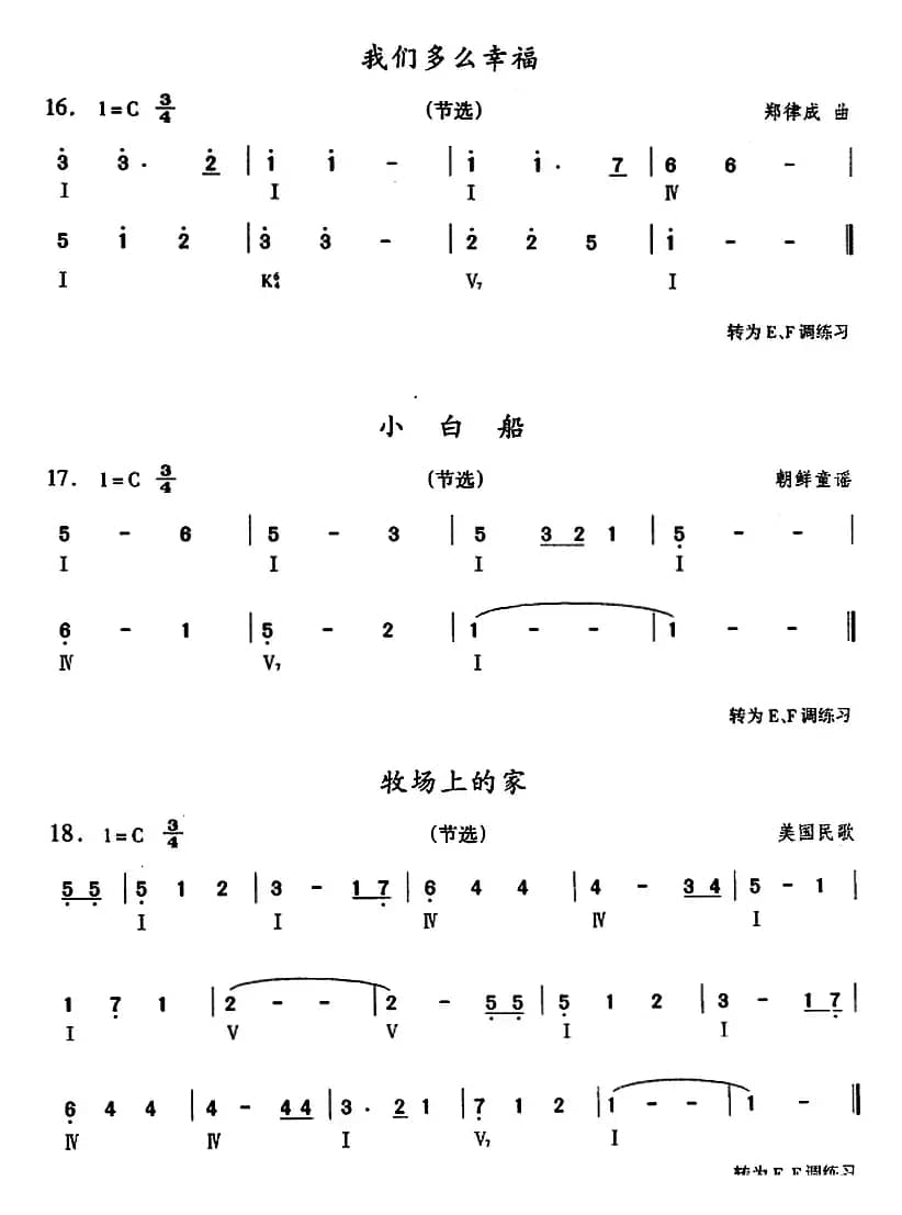 钢琴综合教程：第十二课 复习F大调音阶 和弦转位 主三和弦琶音