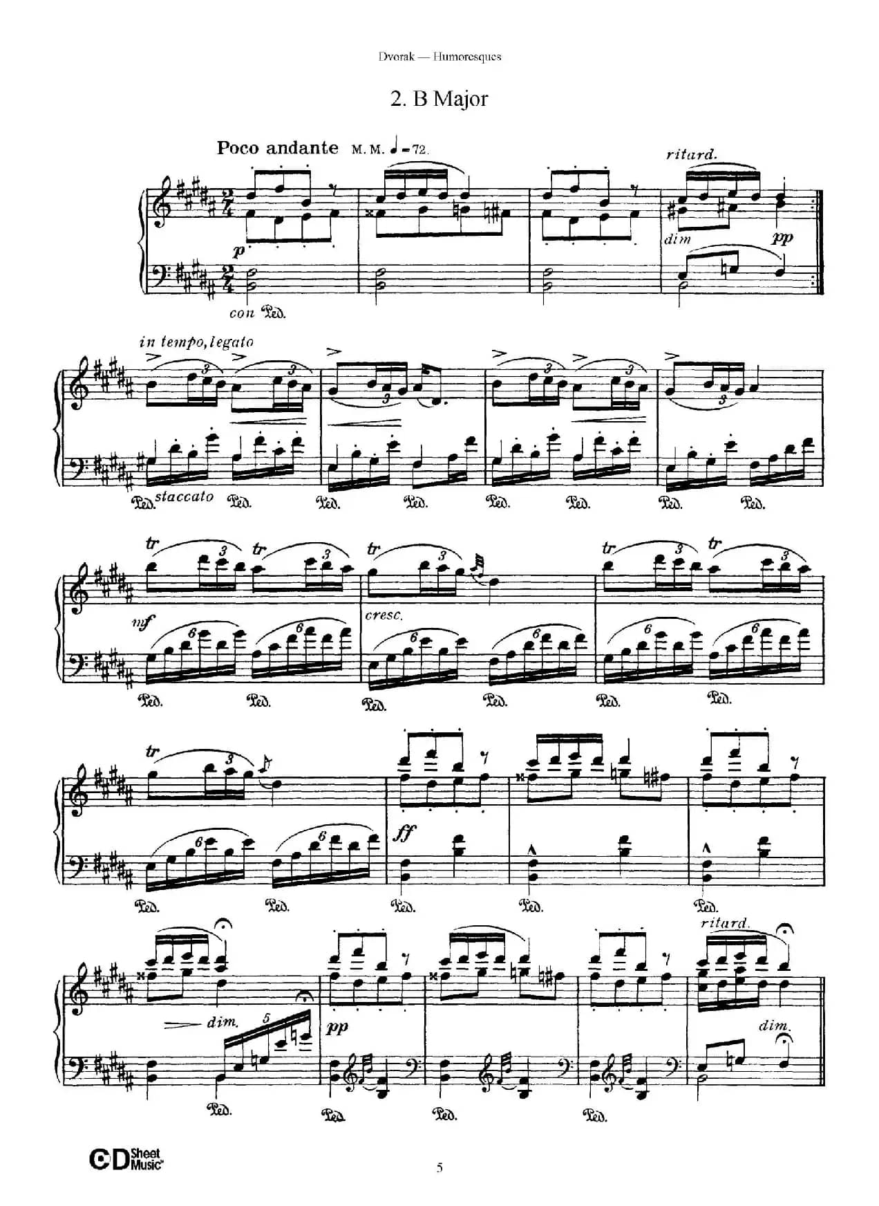 8 Humoresques Op.101（8首幽默曲·2）