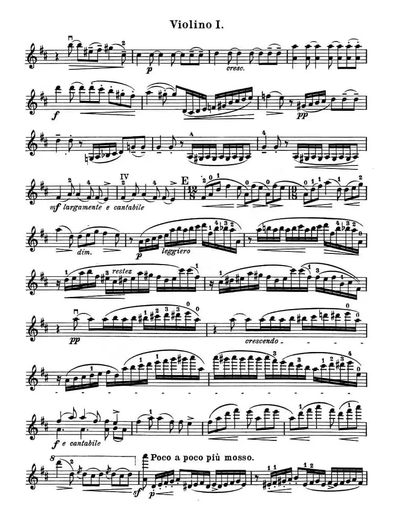 QUARTET No.1 IN D MAJOR Op.11（弦乐四重奏、小提琴分谱）