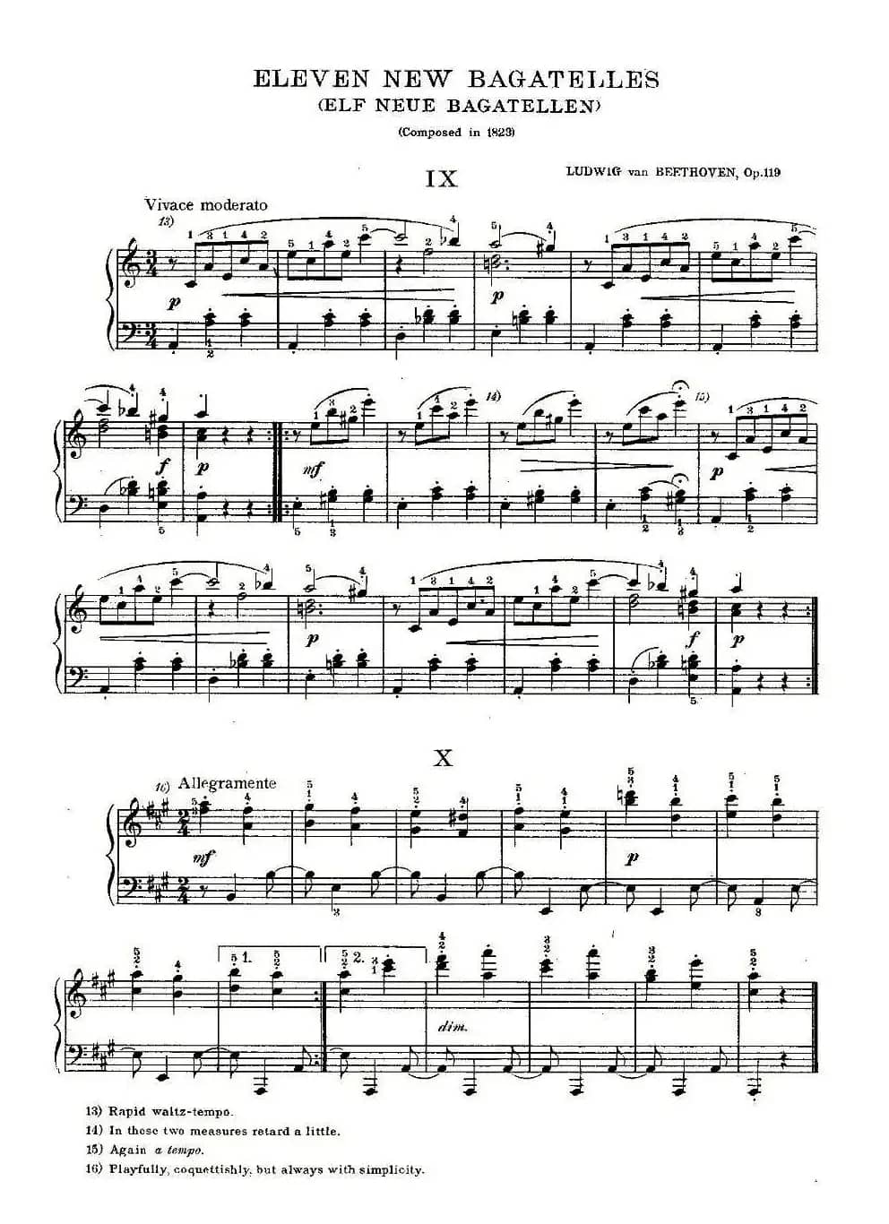 贝多芬钢琴小品Op.119 之九、十