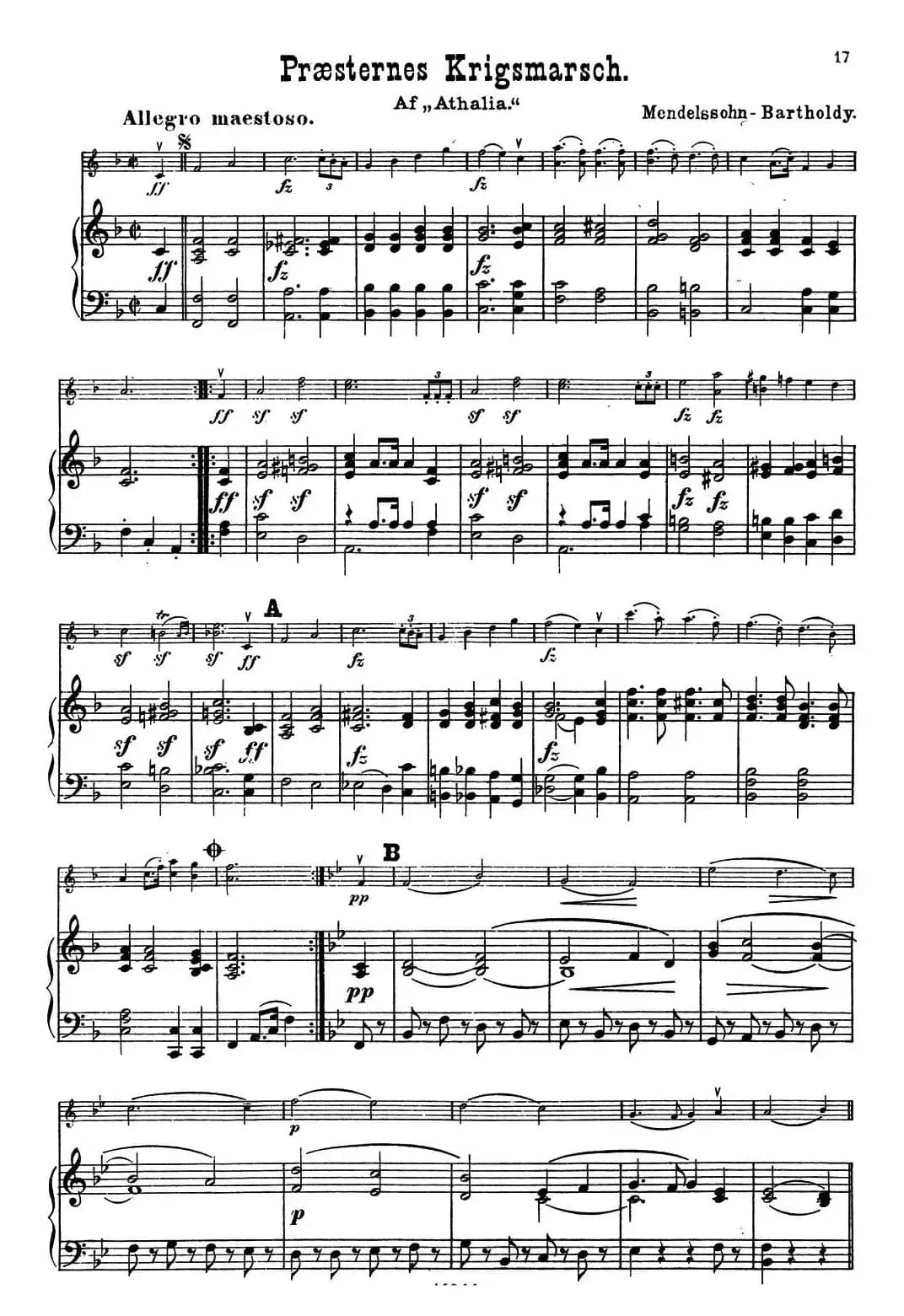 Prandsternes Krigsmarsch.（小提琴+钢琴伴奏）