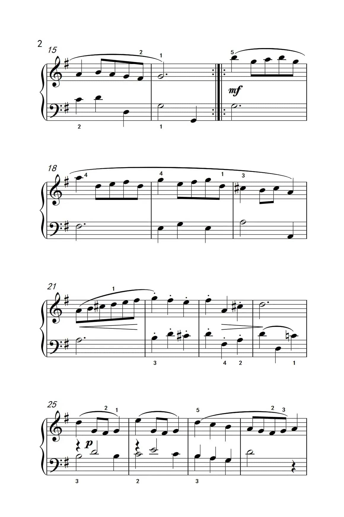 小步舞曲（二）（老年大学 钢琴教程 2）