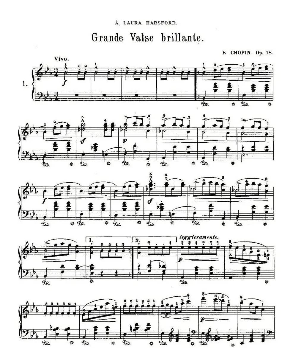 Grande valse brillante，Op.18,No.1