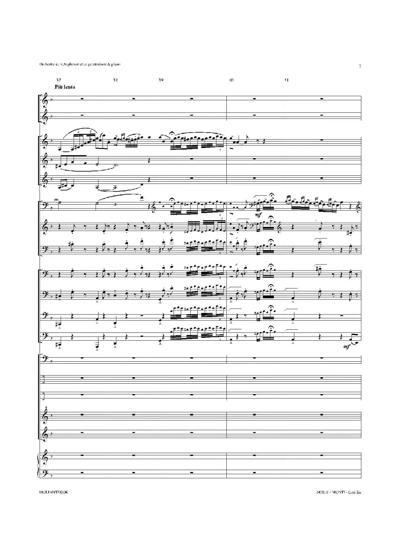 Czardas 查尔达斯（15重奏总谱）