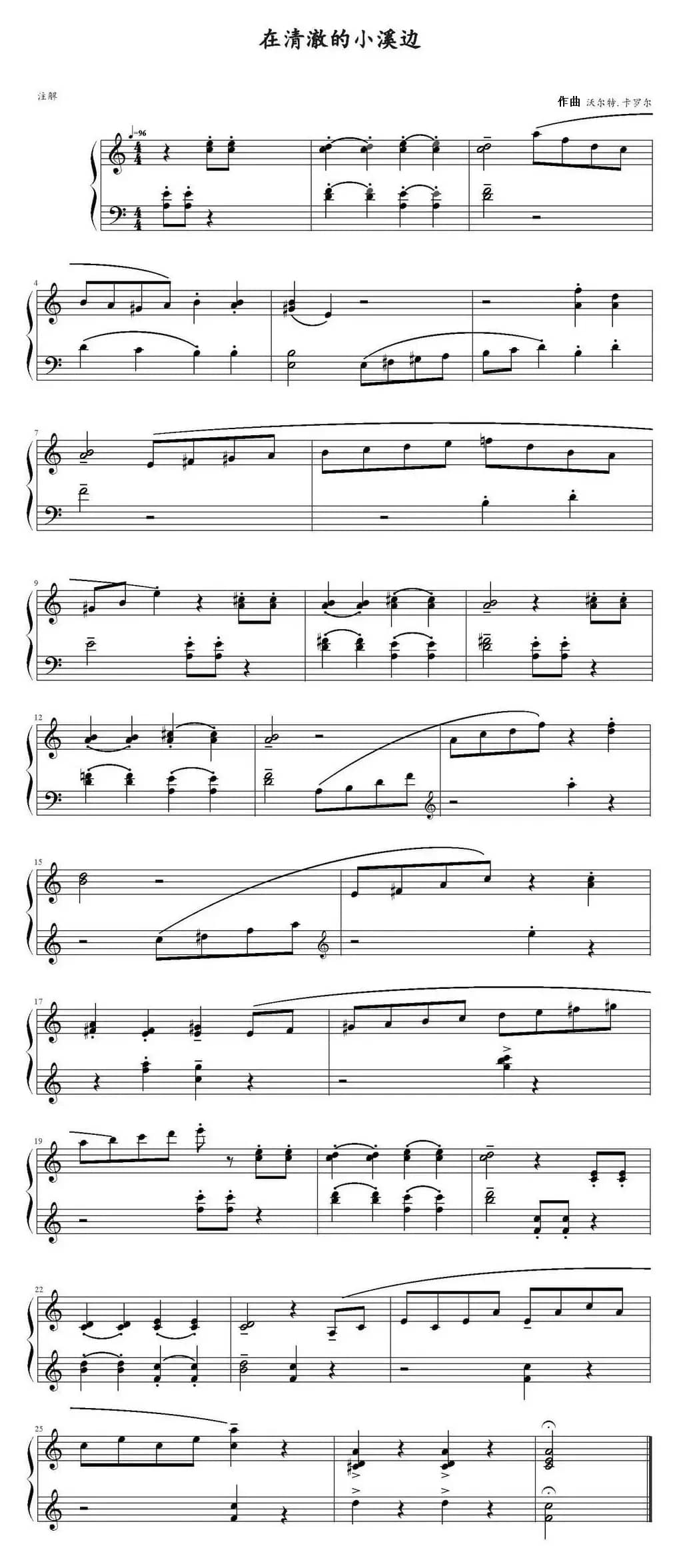 在清澈的小溪边 