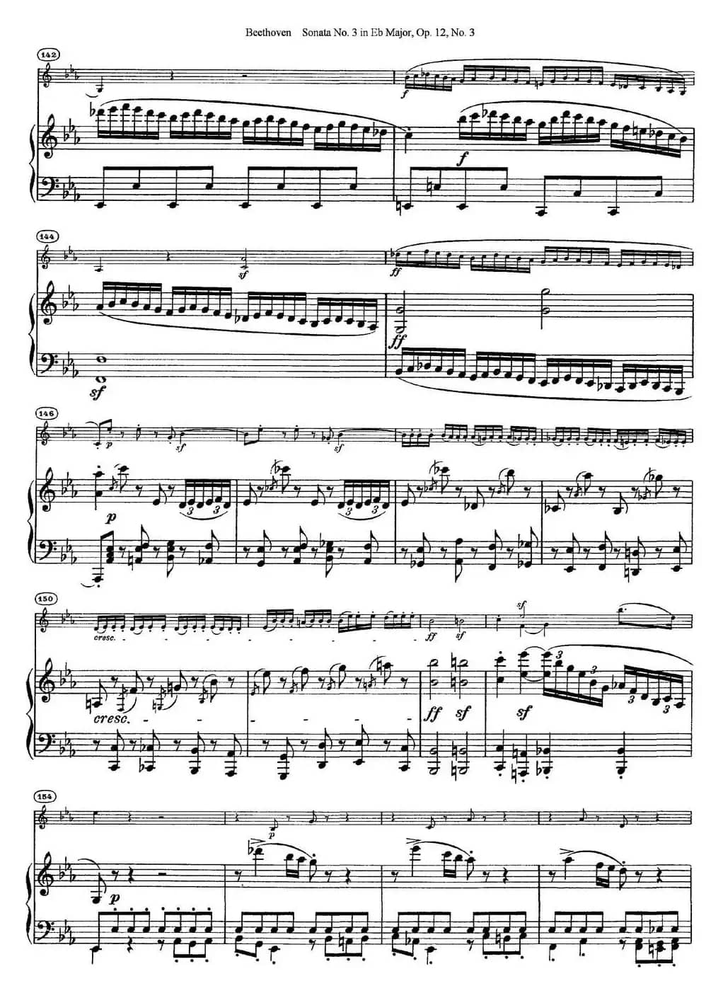 Violin Sonata No.3 in Eb Major Op.12 No.3（小提琴+钢琴伴奏）