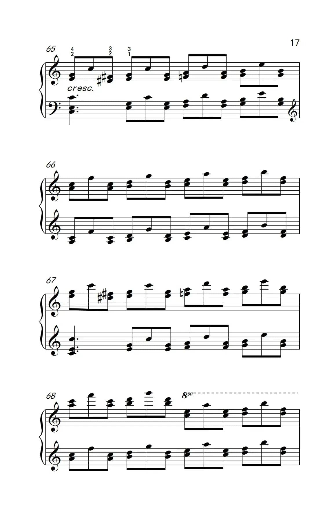 莫什科夫斯基 钢琴练习曲（第八首）