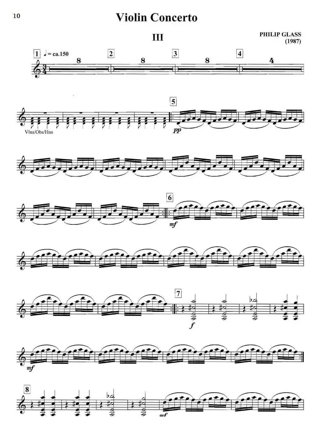 PHILIP GLASS Violin Concerto（格拉斯小提琴协奏曲III）