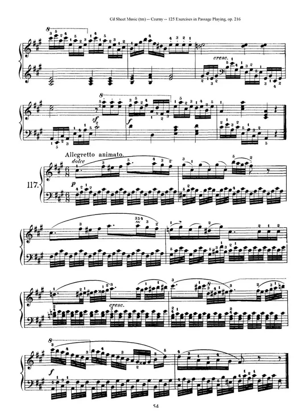 125 Exercises in Passage Playing Op.261（车尔尼125首钢琴短乐句练习曲（112——125））