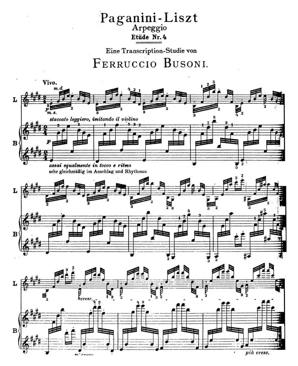 6首帕格尼尼大练习曲（Arpeggio Etude Nr.4）