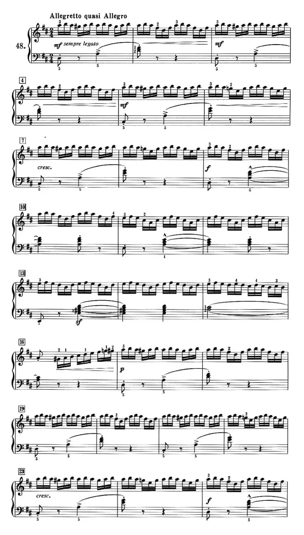 50首莱蒙钢琴练习曲 作品37（NO.48）