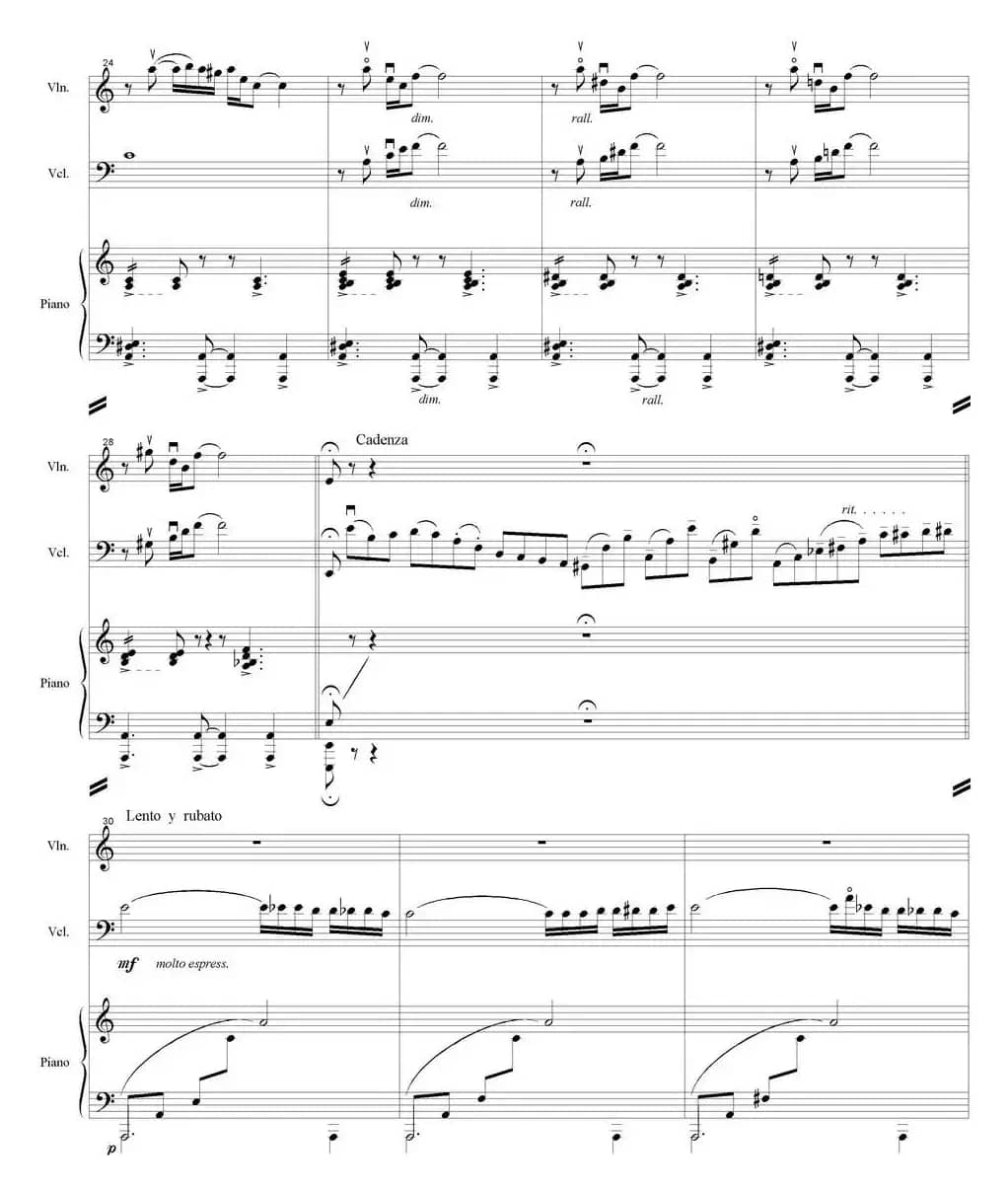 Ocehb（Autumn 秋天、小提琴+大提琴+钢琴伴奏）