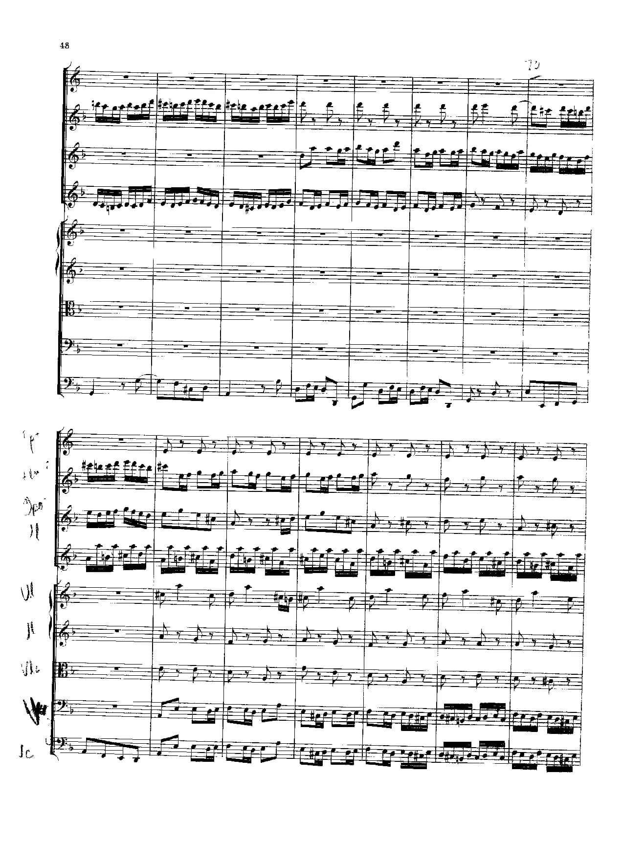 勃兰登堡第二协奏曲（弦乐合奏总谱）