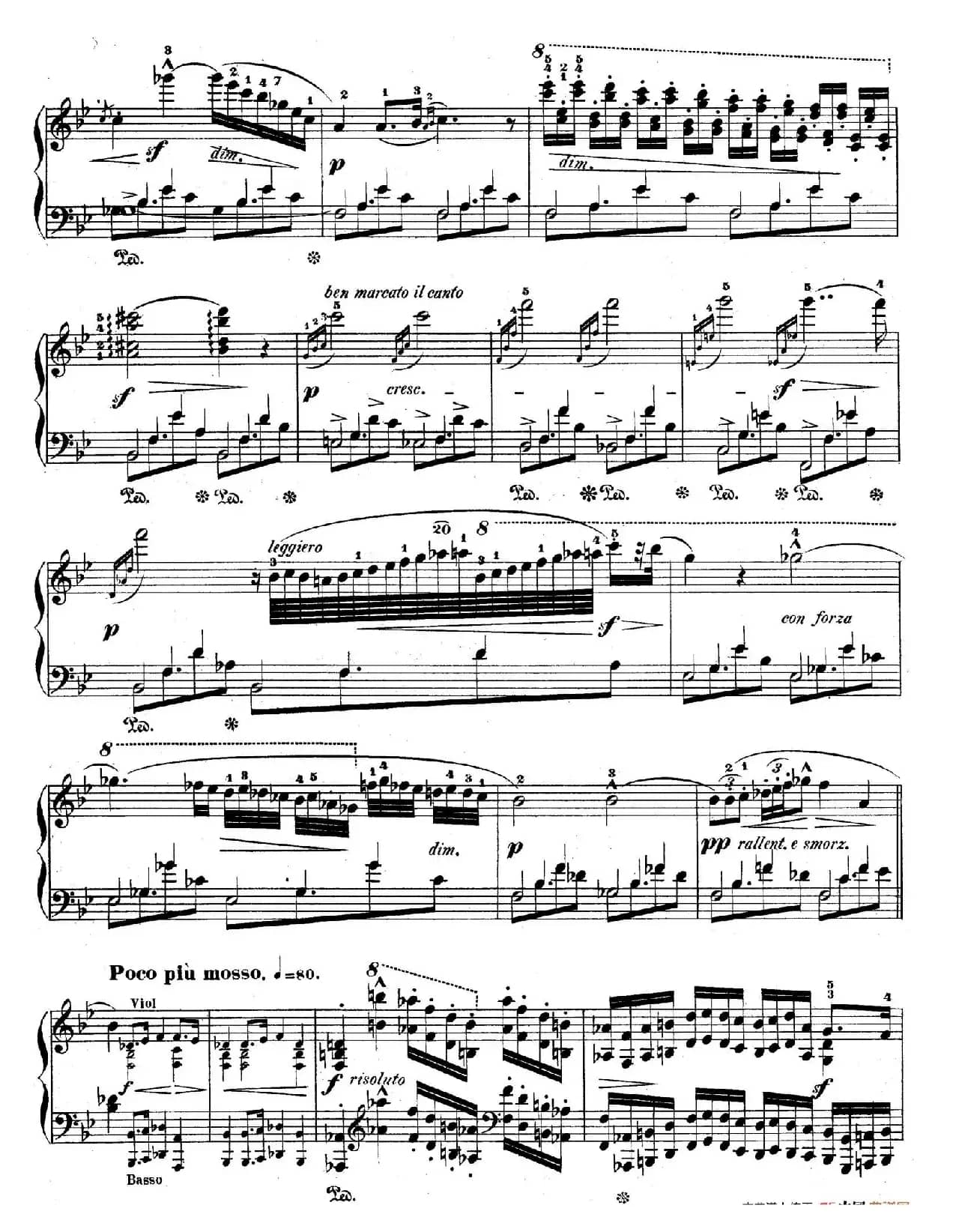 降B大调莫扎特主题变奏曲 Op.2（为钢琴与乐队而作）