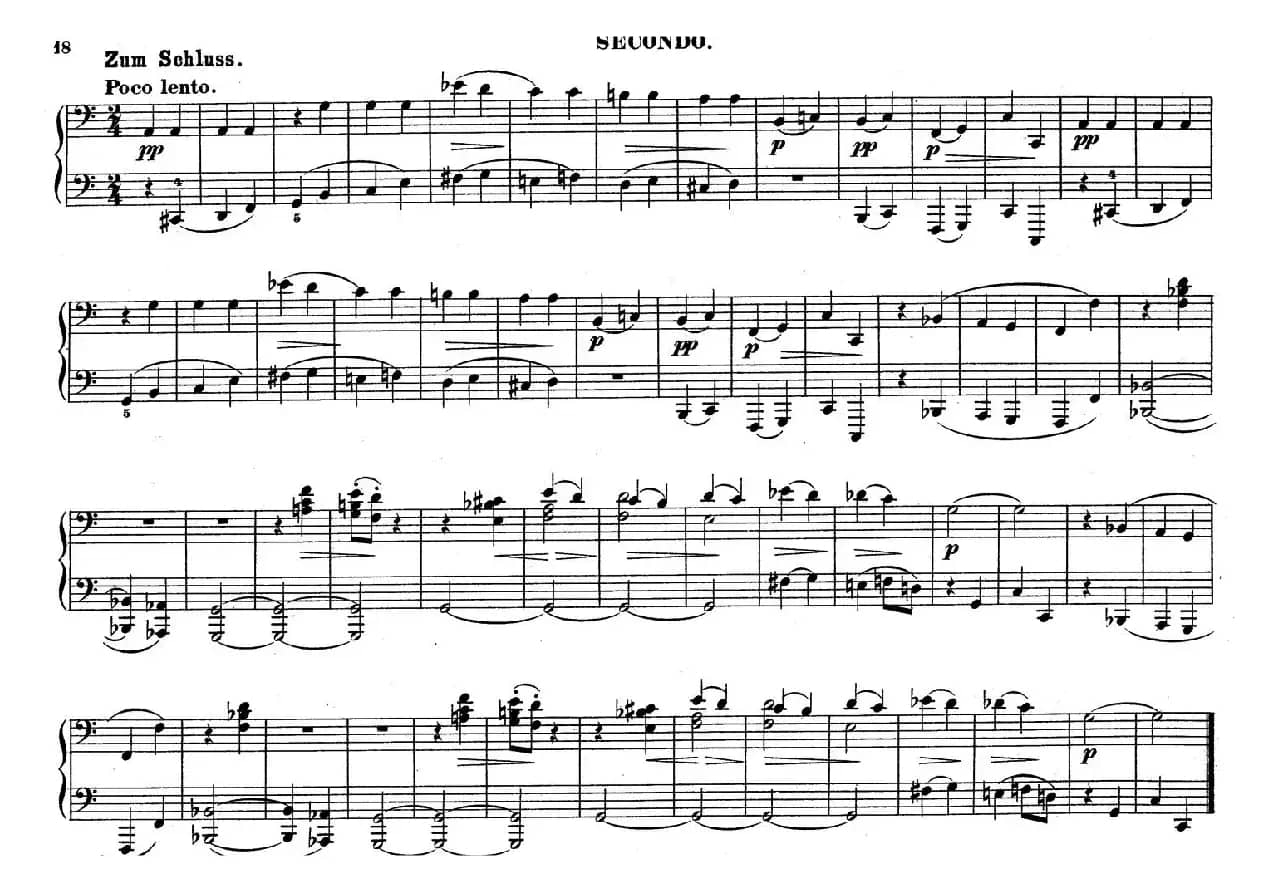 Zwolf Original-Compositionen fur Pianoforte zu 4 Handen Op.57（12首四手联弹小品·12）