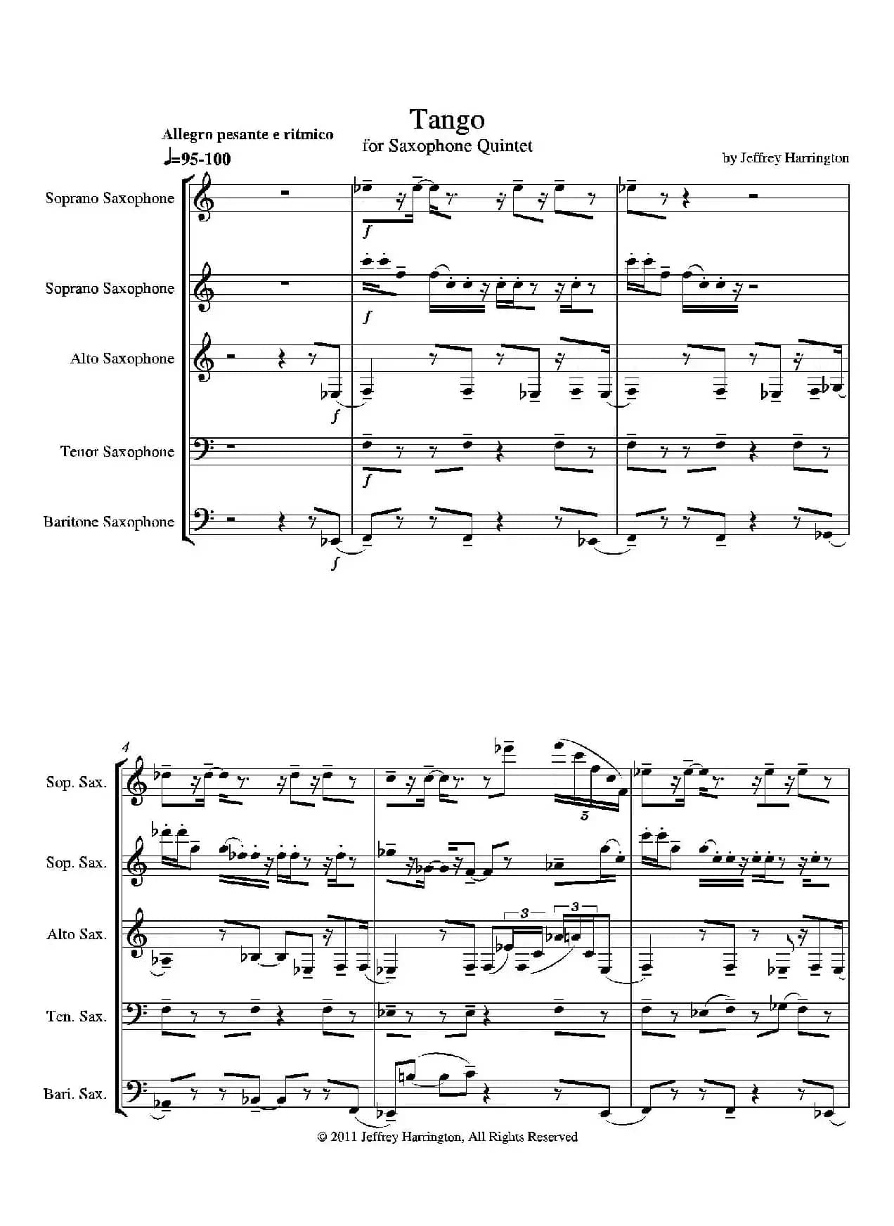 Tango（合奏总谱）